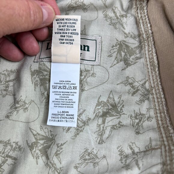 LL Bean Allagash Cargo Ripstop Shorts Mens Size 35 Tan  Hiking Outdoors #503740 - Picture 6 of 11